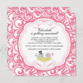 トレンディーラブバードブライダルシャワー招待状 招待状 (正面/裏面)