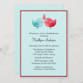 トレンディーラブバードブライダルシャワー招待状 招待状 (正面/裏面)