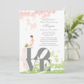 トレンディーラブブブライドブライダルシャワー招待状 招待状 (スタンド正面)