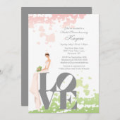 トレンディーラブブブライドブライダルシャワー招待状 招待状 (正面/裏面)