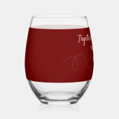 トレンディーラブ結婚ーまたは記念日テーマバルク ステムなしワイングラス (右)