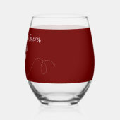 トレンディーラブ結婚ーまたは記念日テーマバルク ステムなしワイングラス (左)