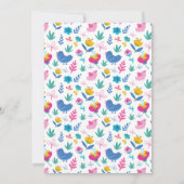 トレンディーラマの女の子の誕生日パーティー 招待状 (裏面)