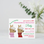 トレンディーラマクリスマスセーターパーティの招待状 ポストカード (スタンド正面)