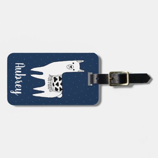 トレンディーラマスケッチ&ホワイトドット | カスタマイズ ラゲッジタグ (正面横)