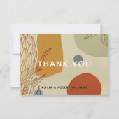 トレンディーラモダンイン抽象芸術プロテア植物学 サンキューカード (正面)