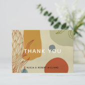 トレンディーラモダンイン抽象芸術プロテア植物学 サンキューカード (スタンド正面)