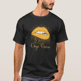 トレンディーリップ噛み込み《星座》乙女座クイーンリップドリップグラフィックデ Tシャツ