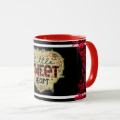 トレンディーリトルハートグリッターヴァレンティヌデイマグ マグカップ (正面右)