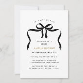 トレンディーリボン大学院写真卒業パーティー 招待状 (正面)