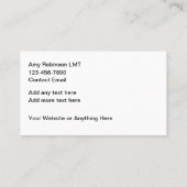 トレンディーリラックスのマッサージ名刺 名刺 (裏面)