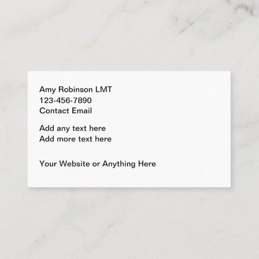 トレンディーリラックスのマッサージ名刺 名刺 (裏面)