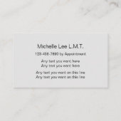 トレンディーリラックスのマッサージ名刺 名刺 (裏面)