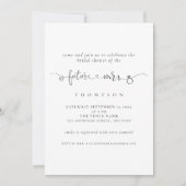 トレンディーリングや輪ハート未来ミセスブライダルシャワー 招待状 (正面)