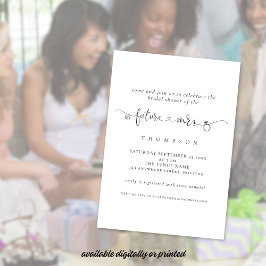 トレンディーリングや輪ハート未来ミセスブライダルシャワー 招待状