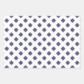 トレンディーリーガルブルー&金ゴールドラグジュアリー ラッピングペーパーシート (正面3)