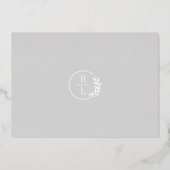 トレンディーリースフォイルフォト結婚式招待状 箔招待状 (裏面)