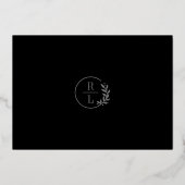 トレンディーリースフォイルフォト結婚式招待状 箔招待状 (裏面)