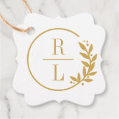 トレンディーリース編集可能カラー結婚式の引き出物ラベル フェイバータグ (正面)