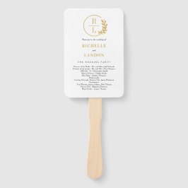 トレンディーリース編集可能カラー結婚式 プログラムファン ハンドファン