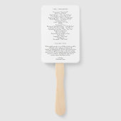 トレンディーリース編集可能カラー結婚式 プログラムファン ハンドファン (裏面)