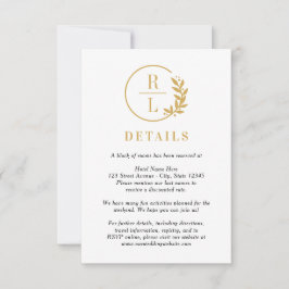 トレンディーリース編集可能カラー結婚詳細カード 招待状