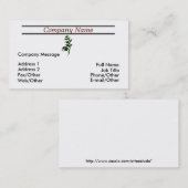 トレンディーリーフステム名刺テンプレート 名刺 (正面/裏面)