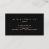 トレンディールクスフェイクバラ金ゴールド花柄 名刺 (裏面)