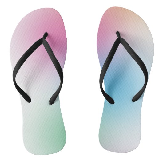 トレンディーレインボーカラーエレガントピンクレッドオレンジ ビーチサンダル (ソール)