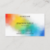 トレンディーレインボーカラーモダンカラフル抽象芸術 名刺 (裏面)