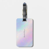 トレンディーレインボーグリッタードリップホログラフィック ラゲッジタグ (裏面縦)