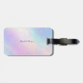 トレンディーレインボーグリッタードリップホログラフィック ラゲッジタグ (裏面横)