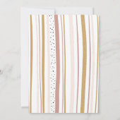 トレンディーレインボーテーマ赤面マスタードピンクスプリンクル 招待状 (裏面)