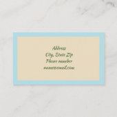 トレンディーレインボーパステルカラーズソフトブルー縁ど 名刺 (裏面)