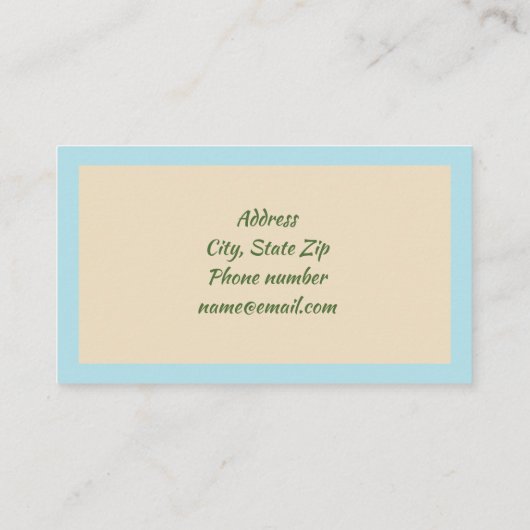 トレンディーレインボーパステルカラーズソフトブルー縁ど 名刺 (裏面)