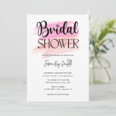 トレンディーレインボーブラシストロークブライダルシャワー 招待状 (スタンド正面)