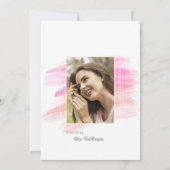 トレンディーレインボーブラシストロークブライダルシャワー 招待状 (裏面)