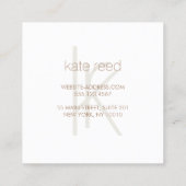 トレンディーレインボーホログラフィックモノグラムストライプ スクエア名刺 (裏面)