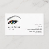 トレンディーレインボーメイクアップアーティストの点字拡張 名刺 (裏面)