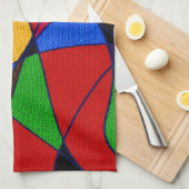 トレンディーレインボー抽象芸術アートギフトアクセサリー キッチンタオル (四つ折り)