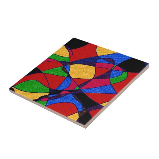 トレンディーレインボー抽象芸術アートギフトアクセサリー タイル (側面)