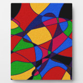 トレンディーレインボー抽象芸術アートギフトアクセサリー フォトプラーク (正面)