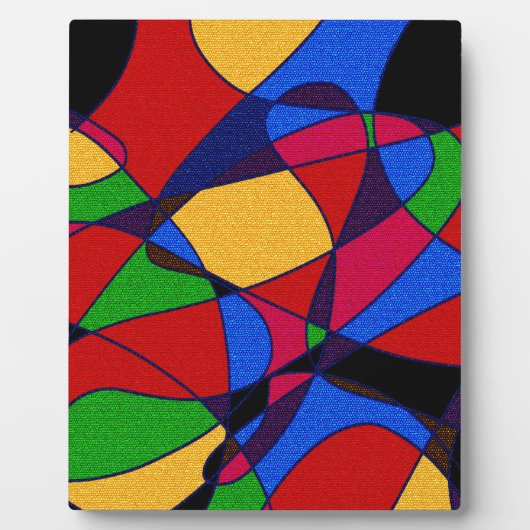 トレンディーレインボー抽象芸術アートギフトアクセサリー フォトプラーク (正面)