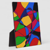 トレンディーレインボー抽象芸術アートギフトアクセサリー フォトプラーク (側面)