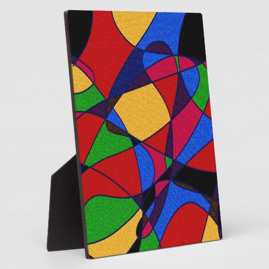 トレンディーレインボー抽象芸術アートギフトアクセサリー フォトプラーク (側面)