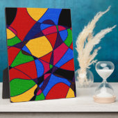 トレンディーレインボー抽象芸術アートギフトアクセサリー フォトプラーク (側面)