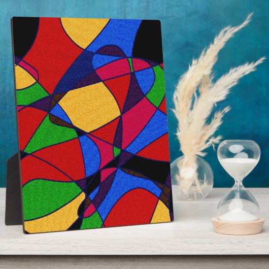 トレンディーレインボー抽象芸術アートギフトアクセサリー フォトプラーク (側面)