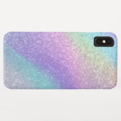 トレンディーレインボー素晴らしグリッターアップル Case-Mate iPhoneケース (裏面(横))