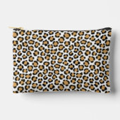 トレンディーレオパードのシミュレートされたファーエフェクトの繰り返しパターン アクセサリーポーチ (正面)
