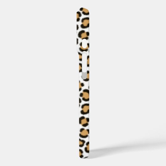 トレンディーレオパードのシミュレートされたファーエフェクトの繰り返しパターン Case-Mate iPhoneケース (裏面 / 左)